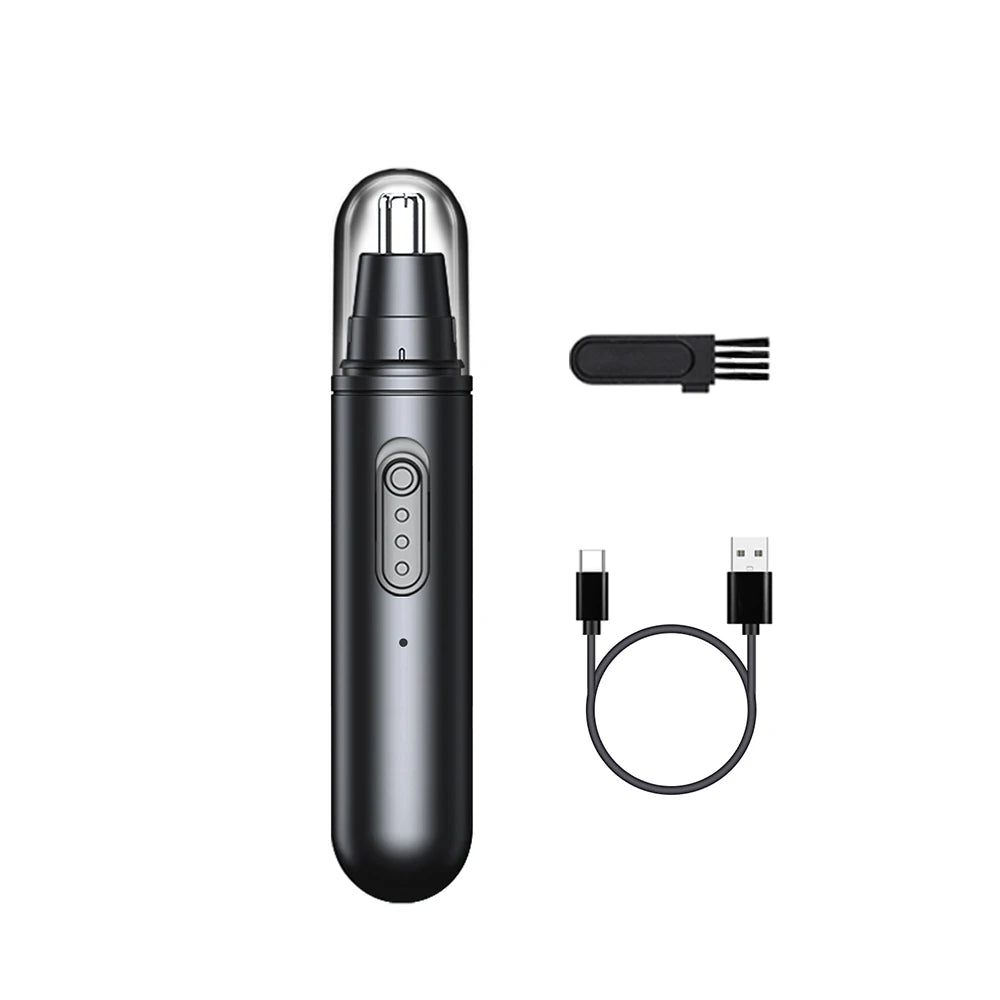 Mini Nose Hair Trimmer Rechargeable Electric Nose Hair Clipper Portable Automatic Shaving for Men Nose Eyebrow Ear Hair Remover