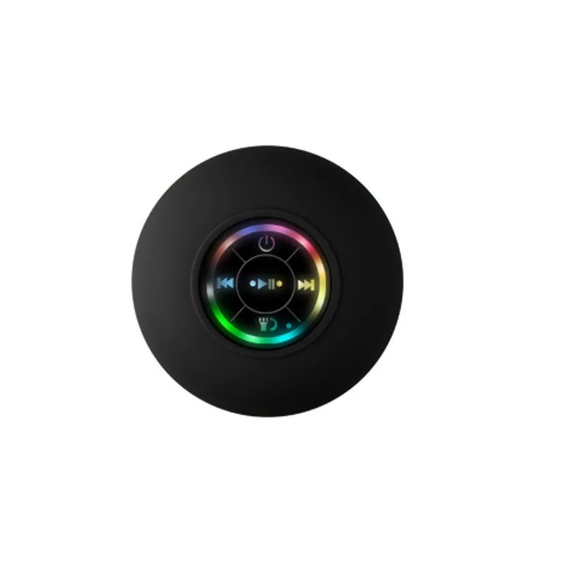 HOMEFISH 2025 Waterproof Wireless LED Bluetooth Speaker Mini Portable with Large Suction Cup for Bathroom Outdoor Sports Stereo