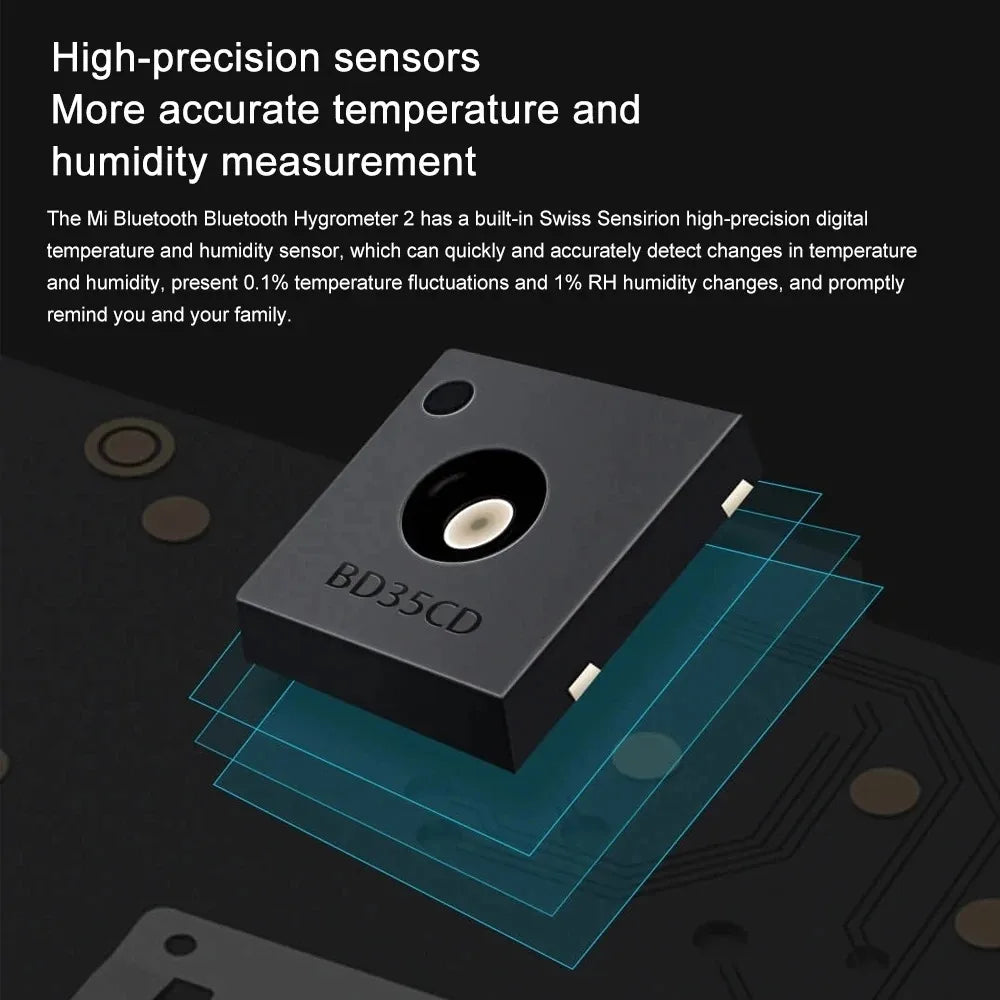XIAOMI Termómetro 2 Mijia Eléctrico Bluetooth Inalámbrico Inteligente Higrómetro Termómetro Detección de Temperatura MI Mijia Home APP