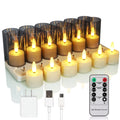 Velas sin llama recargables Lámpara electrónica LED con temporizador y control remoto para decoración del hogar, bodas y fiestas. Luces de vela