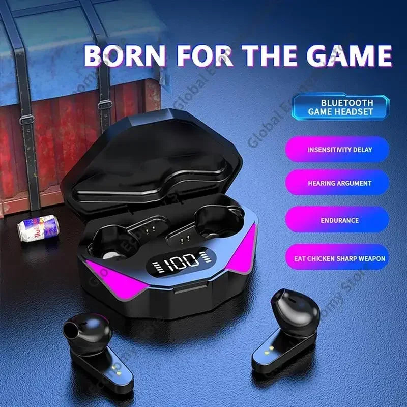 Auriculares gaming TWS X15 Auriculares inalámbricos Bluetooth con micrófono Posicionamiento de sonido de graves Estéreo 9D Música Auriculares HiFi para gamers