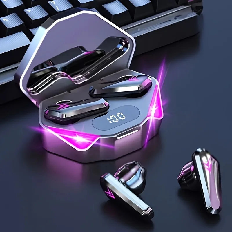 Auriculares inalámbricos Bluetooth X15 TWS con pantalla LED, auriculares para juegos con micrófono, audífonos inalámbricos con cancelación de ruido Bluetooth.
