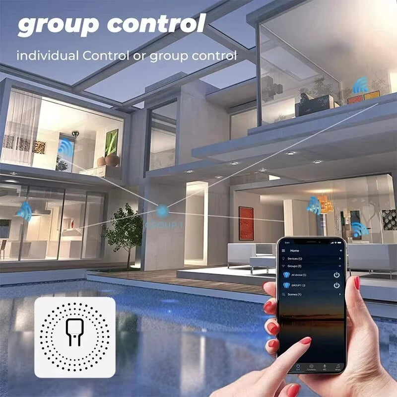 Mini 16A WiFi Switch Works with Tuya Smart Life App 2 Way Control Smart Home Automation Module Interruptor Work for Alexa Google