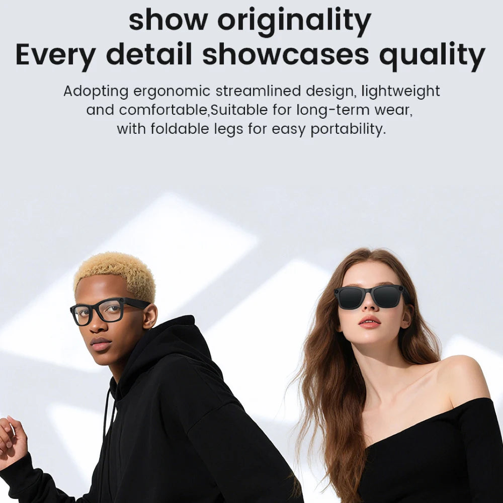 Fashion Smart Glasses Real-Time Translation 800W Camera 1080P Video Recording Anti-Shake Smart Image Recognition Sunglasses