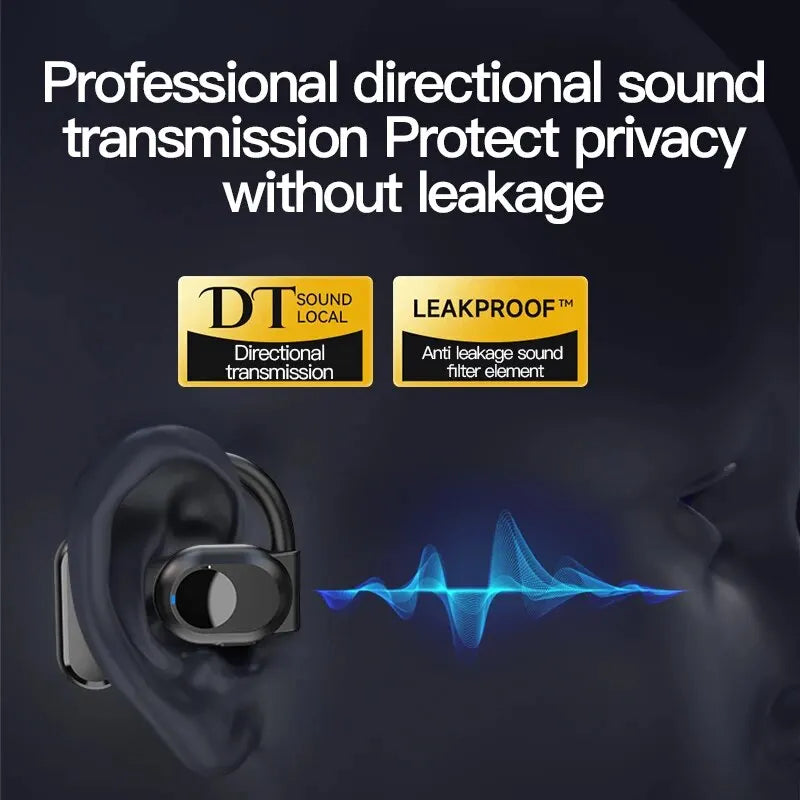 Auriculares inalámbricos Bluetooth con micrófono de conducción ósea, manos libres, con cancelación de ruido para conducir Audifonos