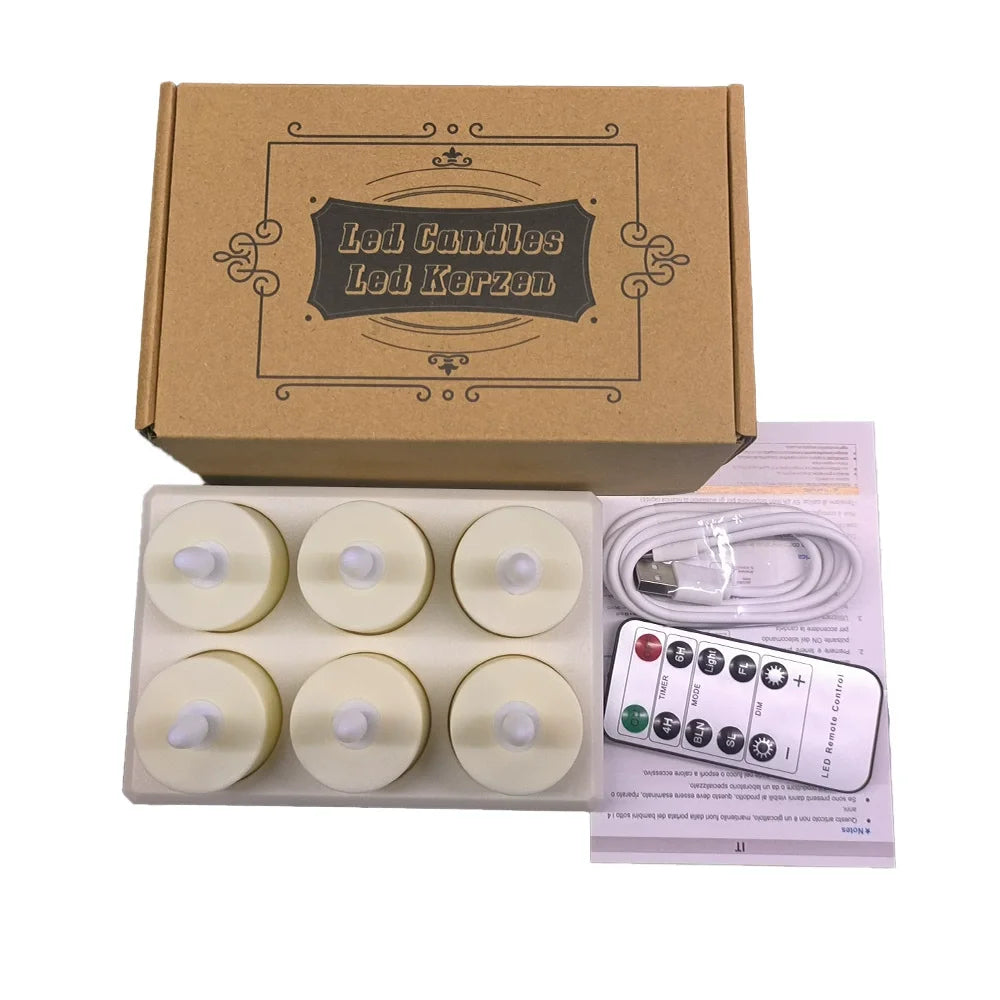 Flameless Candles Rechargeable ﻿Led Candle Electronic Lamp With Timer Remote For Home Decor Wedding Holiday Candle Lights
