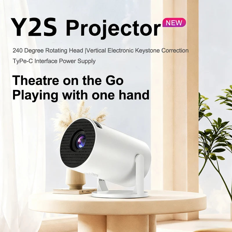 Proyector doméstico Y2S de alta definición. Proyector portátil. Se puede conectar a un teléfono móvil. Cine móvil.