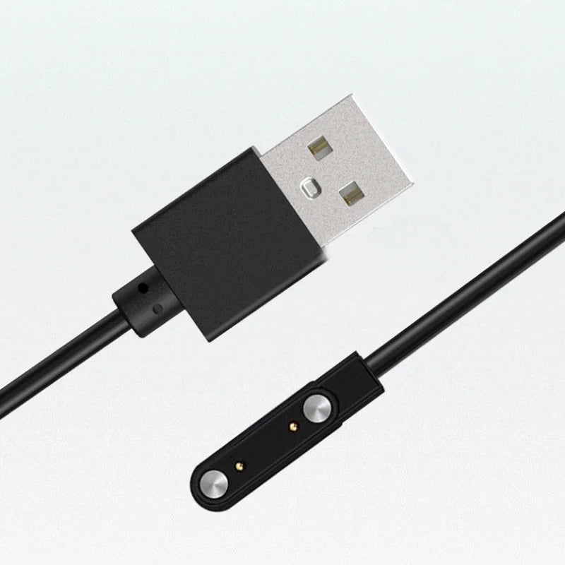 Adaptador de cargador de base de Smartwatch de 2 pines y 4 pines Cable de carga USB para accesorios de carga de reloj inteligente para adultos/niños