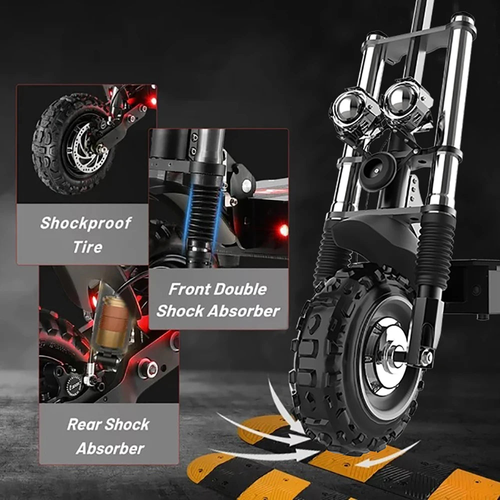 [8 modelos] Scooter eléctrico de 10/11 pulgadas 48V-72V 1000W-6000W 50-85km/h Rápido E Scooter Todoterreno Patinete Eléctrico Plegable para Adultos