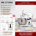 SUNATUR 10L Stand Mixer 1000W DC Quiet Dough Mixer Dual 304 Hooks 6 Speed Electric Food Mixer for Home Commercial