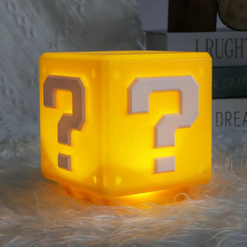 Lámpara de noche con signo de interrogación LED HOMEFISH con música, periférico de anime, lámpara de cabecera para dormitorio infantil, recargable por USB, regalo