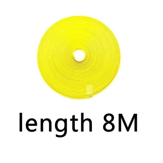 Good NEW 8M/ Roll Rimblades Car Vehicle Color Wheel Rims Protectors Decor Strip Tire Guard Line Rubber Moulding Trim Wheel Amagi