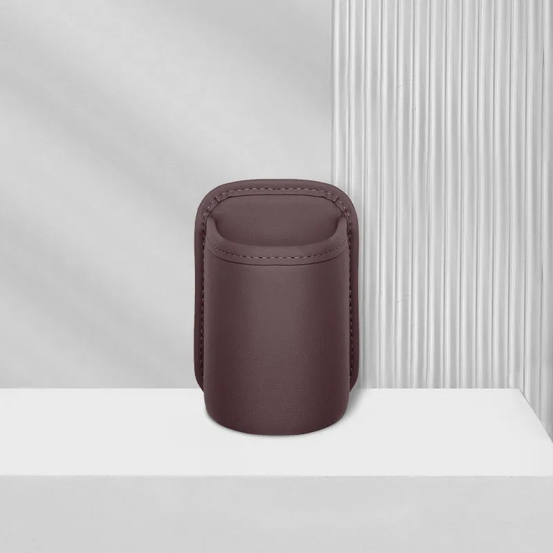 Kcimo PU Leather Car Door Cup Holder Box Back Clip Design Drink Rack Storage Bin Universal Car Seat Back Water Cup Box Organizer