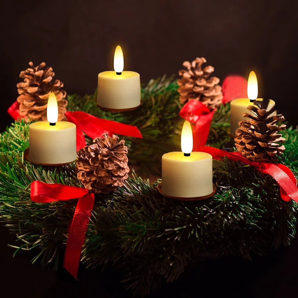 Velas sin llama recargables Lámpara electrónica LED con temporizador y control remoto para decoración del hogar, bodas y fiestas. Luces de vela