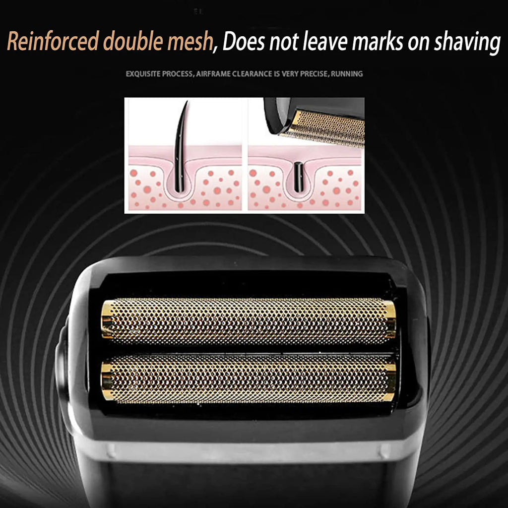 Afeitadora Kemei de doble cuchilla recíproca resistente al agua, recargable por USB, máquina de afeitar eléctrica para hombre, recortadora de barbero