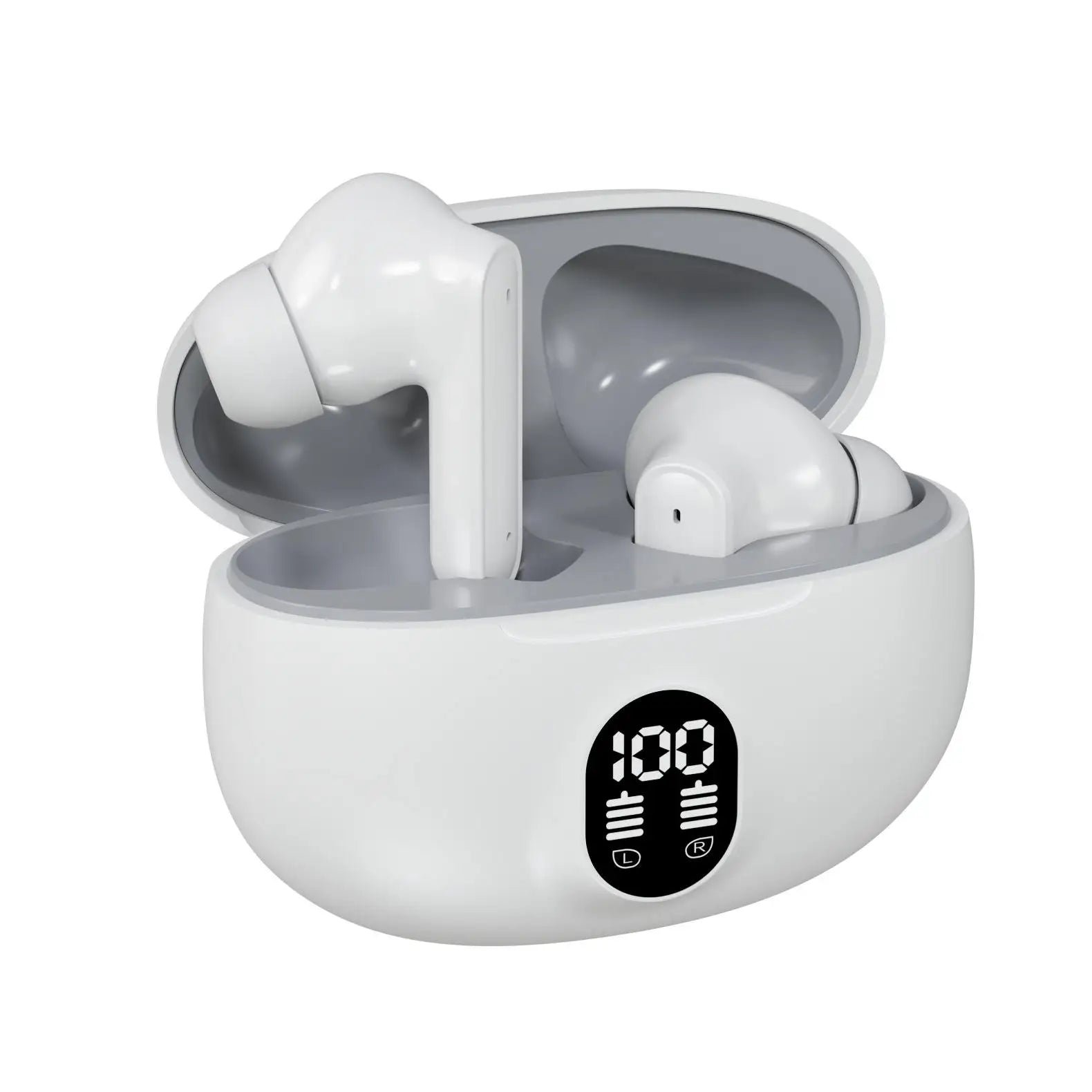 TWS Wireless Bluetooth Earphone Transparent HIFI Headphones LED Power Digital Display Stereo Sound Earphones 895B