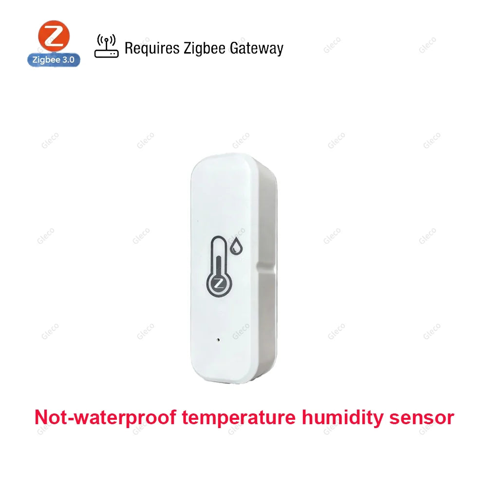 Tuya Zigbee/Wifi Temperature Humdiity Sensor Detector Option Indoor Outdoor Waterproof LCD Thermometer Hygrometer For Alexa Z2M