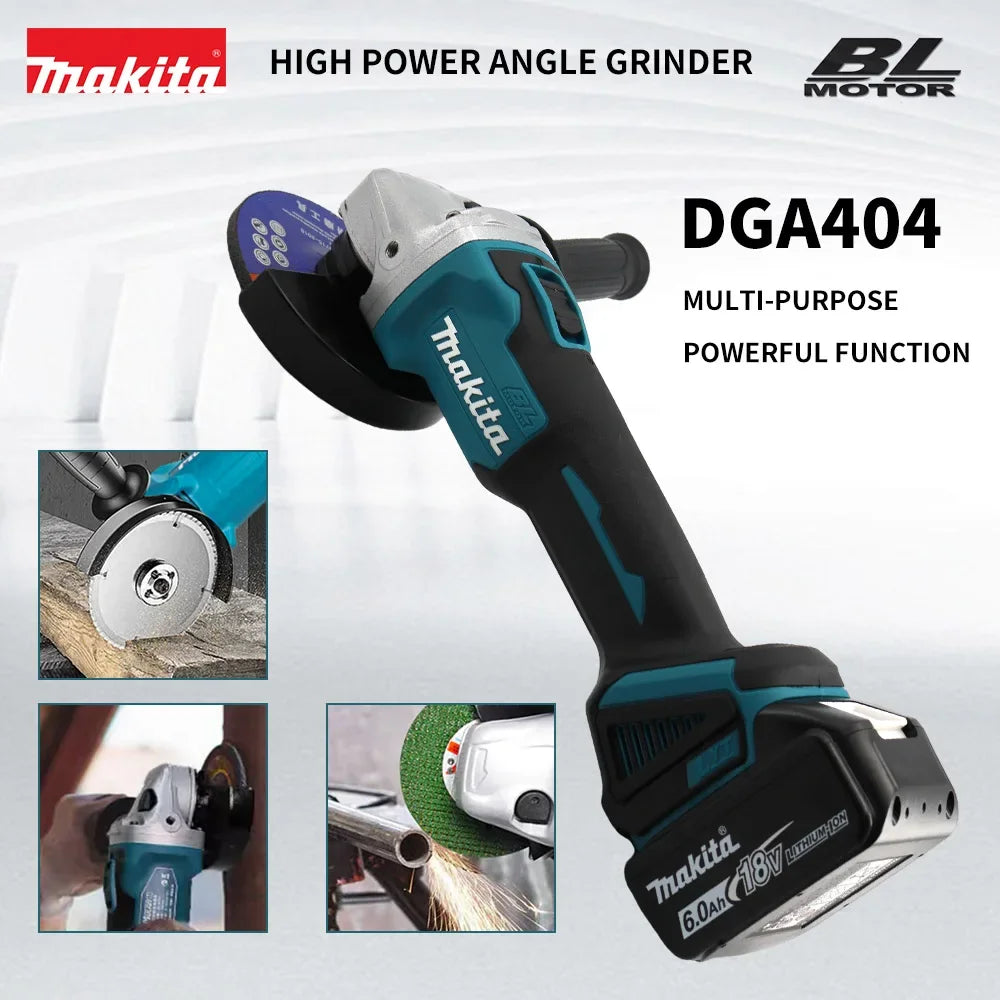 Original Makita DGA404 Brushless Angle Grinder Polishing Cutting Machine Cordless Angle Grinder Tool For Makita 18V Battery pin