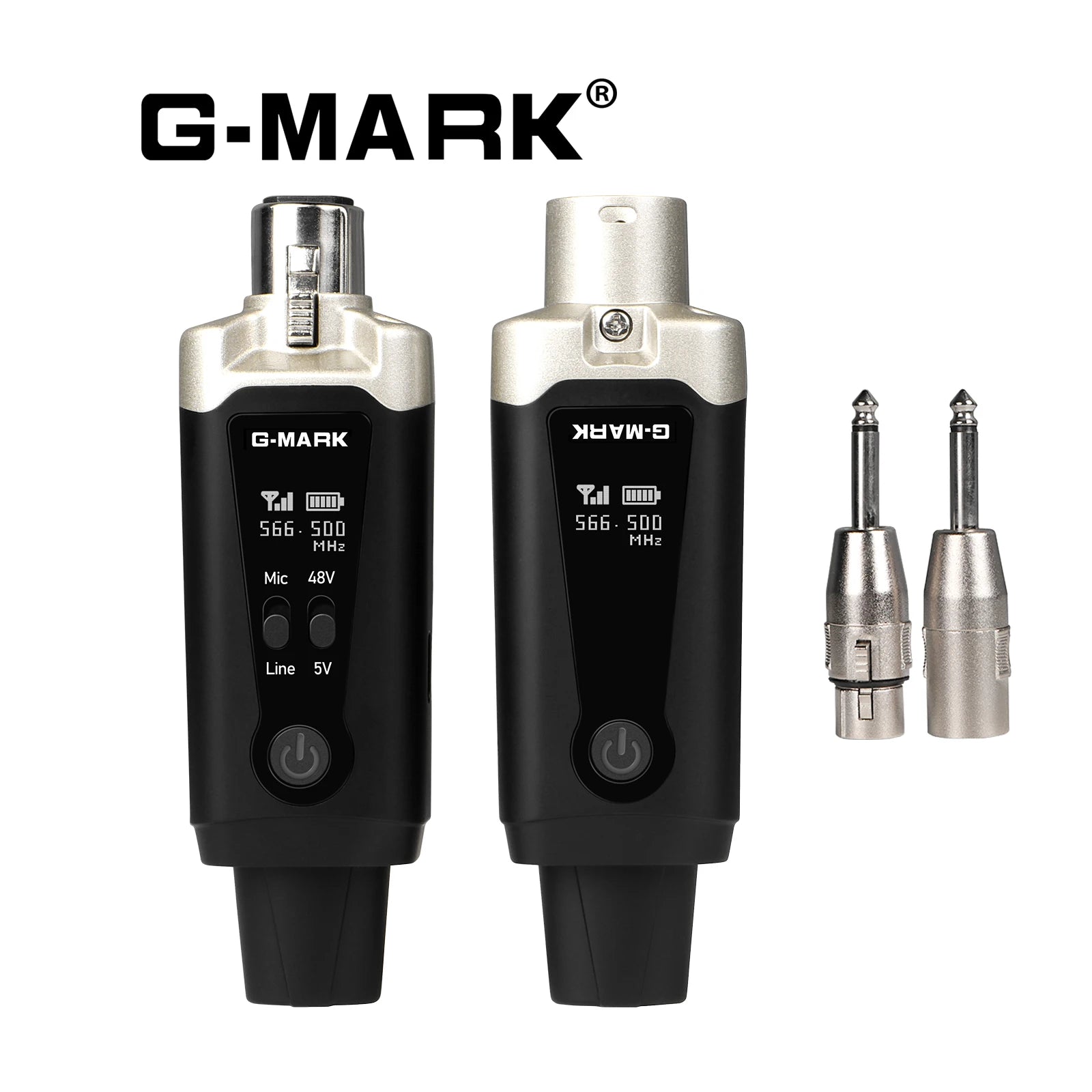 Sistema de micrófono inalámbrico G-MARK GX1.1 UHF Adaptador XLR 16 canales Transmisor y receptor de audio para alimentación fantasma de 48 V Condensador