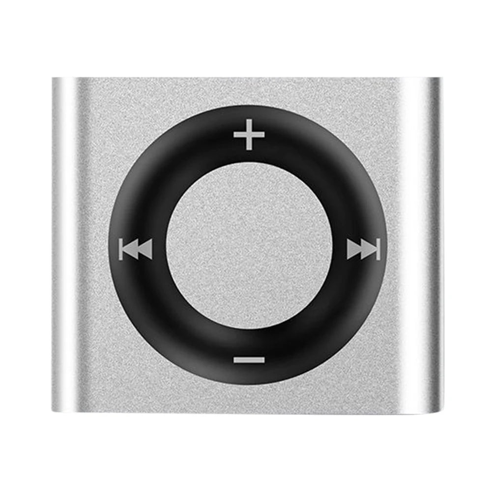 Mini MP3 Music Players Metal Clip-on Build in Speaker 180mAh Touch Tone Rechargeable with Headphone Support TF Card for Students