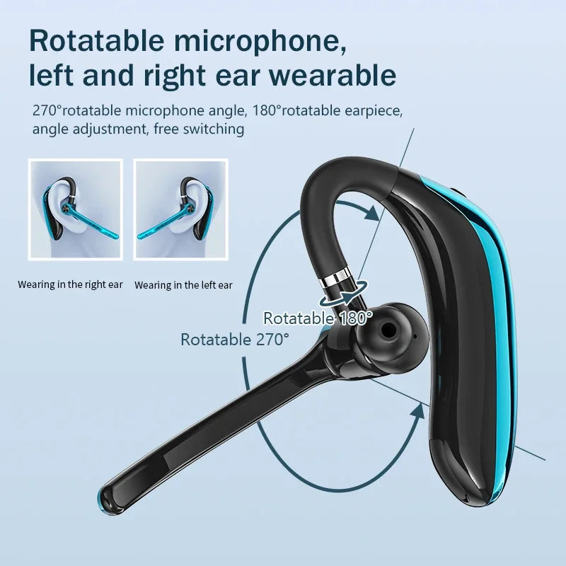 Auriculares inalámbricos con micrófono dual, auriculares Bluetooth ENC con cancelación de ruido, manos libres, auriculares de negocios para conducir