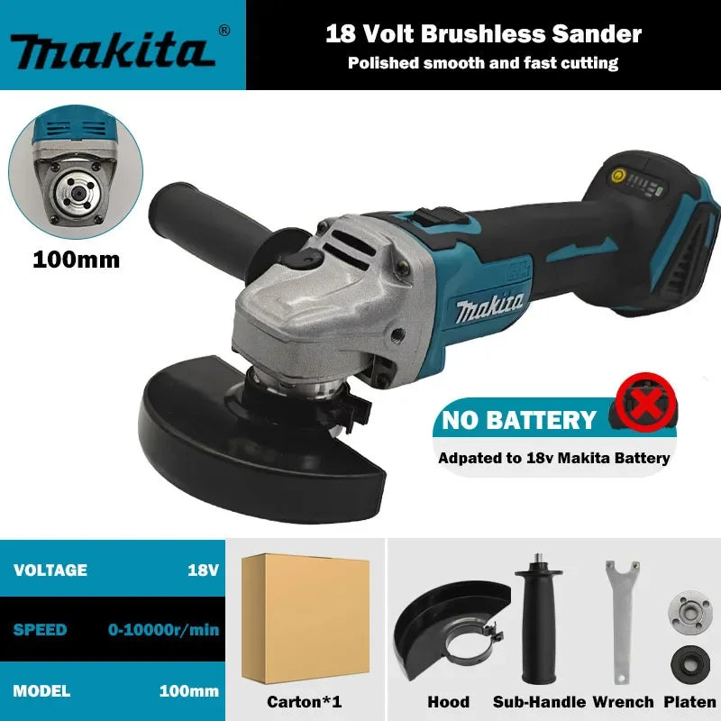 Original Makita DGA404 Brushless Angle Grinder Polishing Cutting Machine Cordless Angle Grinder Tool For Makita 18V Battery pin