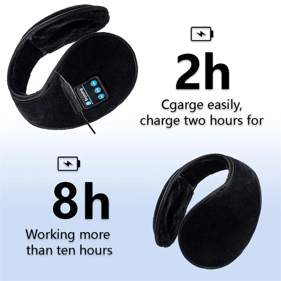 Orejas de invierno inalámbricas Auriculares Bluetooth Orejeras Tapones para los oídos Gorro informal Deportes equitación más cálido Orejera para hombres mujeres música Auriculares