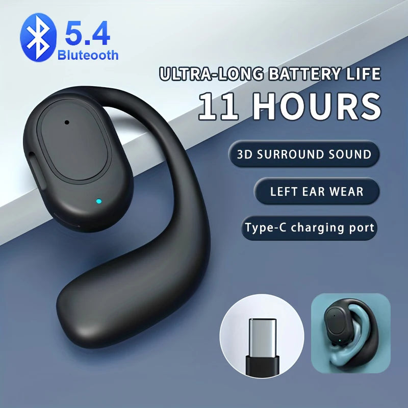 Auriculares inalámbricos Bluetooth con micrófono de conducción ósea, manos libres, con cancelación de ruido para conducir Audifonos