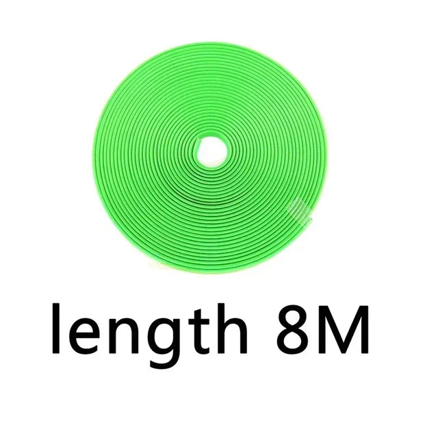 Good NEW 8M/ Roll Rimblades Car Vehicle Color Wheel Rims Protectors Decor Strip Tire Guard Line Rubber Moulding Trim Wheel Amagi