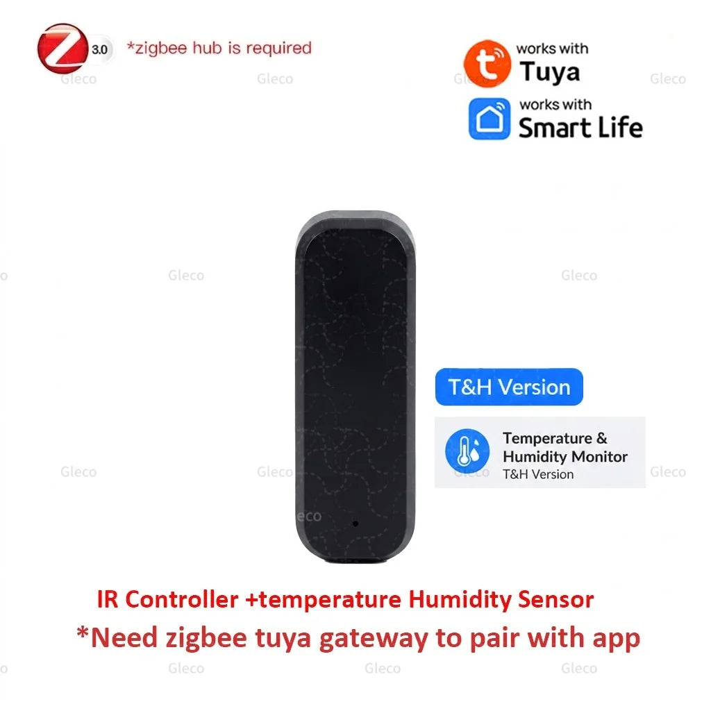 Zigbee IR Remote Control Universal Infrared Controller With Temperature Humidity Sensor For TUYA Smart Life Zigbee2mqtt Gateway