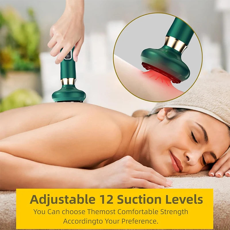 Intelligent Vacuum Cupping Suction Massager Glass Jars Anti Cellulite Cupping Vacuum Guasha Massage Beauty Health Scraping