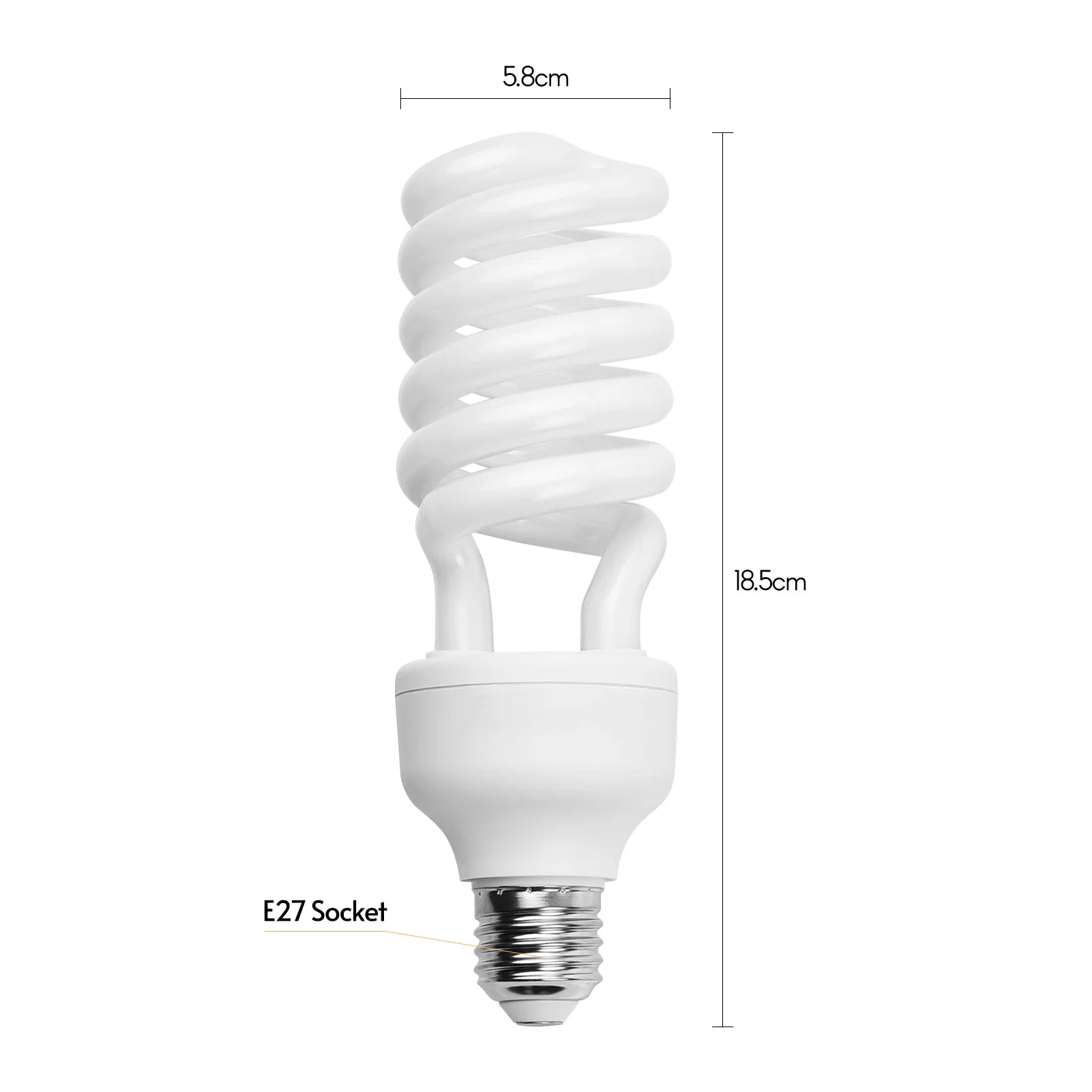 【Oferta】Bombilla Fluorescente Espiral Andoer 45W 5500K Luz Diurna Casquillo E27 Ahorro de Energía para Fotografía de Estudio Iluminación de Video