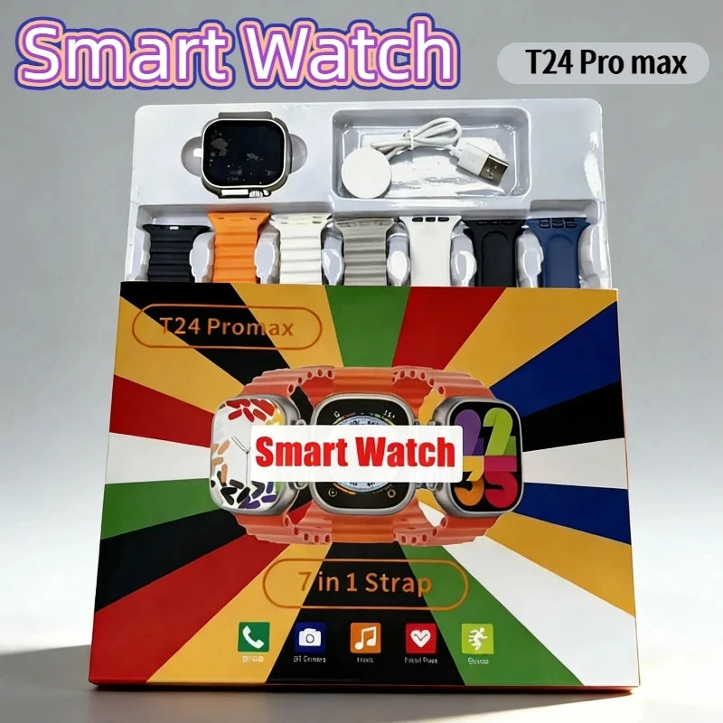 7 in 1 strap watch DT900 Support Music Wireless charging Bluetooth Calling Health & Fitness Tra Sports smart watch men and women