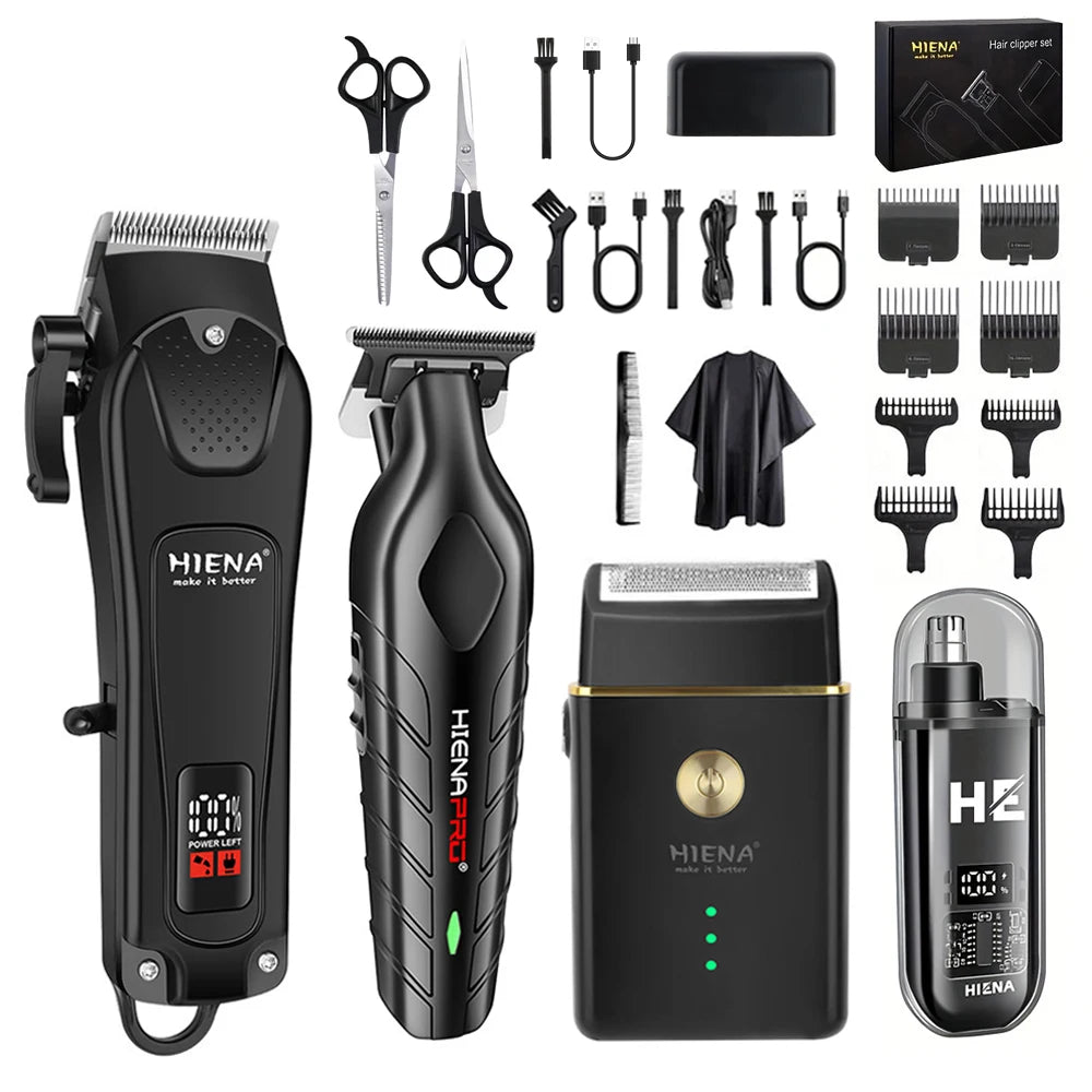 Hair Clipper Electric Professional Combo Kits Hair Trimmer Set For Men Rechargeable Cordless Haircut Machine for Barber