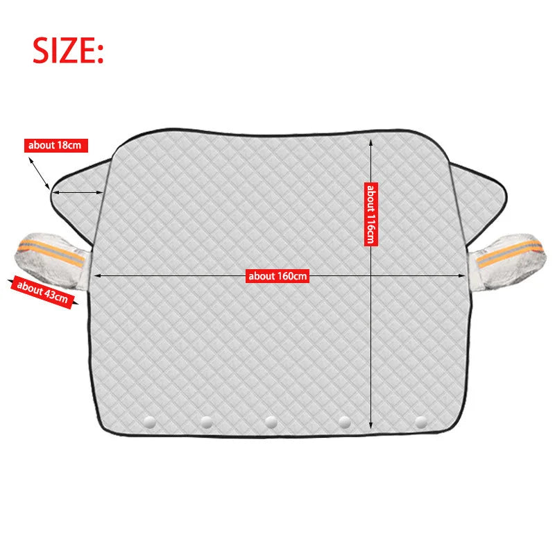 1 unidad de parabrisas de coche, cubierta de coche anti-UV para invierno, ventana delantera, anticongelante, antihielo, protección exterior para coche