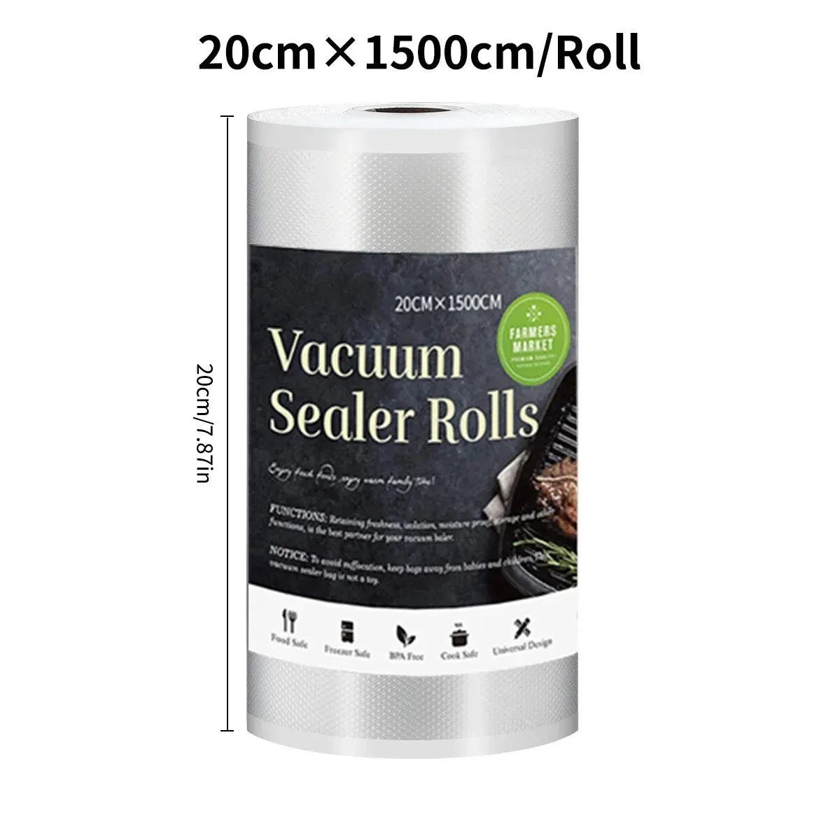 SaengQ Kitchen Food Vacuum Sealer Bag Sous Vide Storage Bags For Vacuum Packaging 12/15/20/25/30cm*1500cm/Rolls