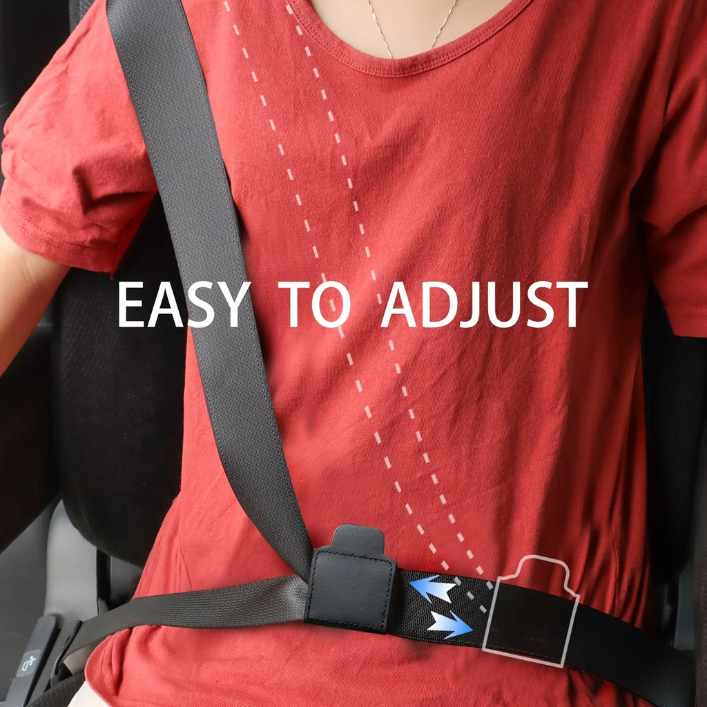 Ajustador de cinturón de seguridad para coche, limitador de cinturón de seguridad de cuero PU, clip fijo, antielástico, cuello, abdomen, protección infantil, estilo de coche