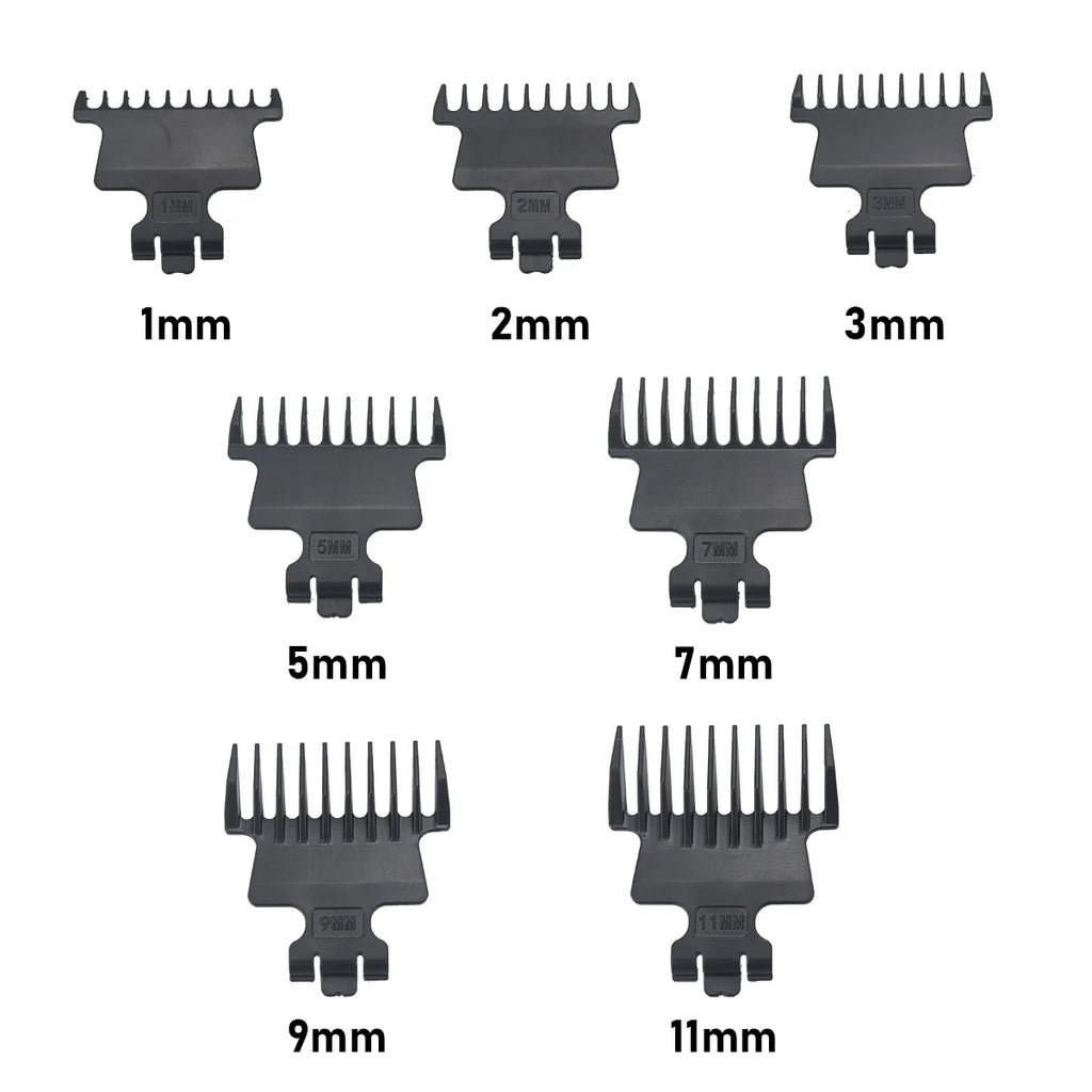 For Kemei KM-2299 1 2 3 5 7 9 11mm Professional Hair Trimmer Limit Comb Guards Hairdresser Hair Cutting Guide Barber Accesories