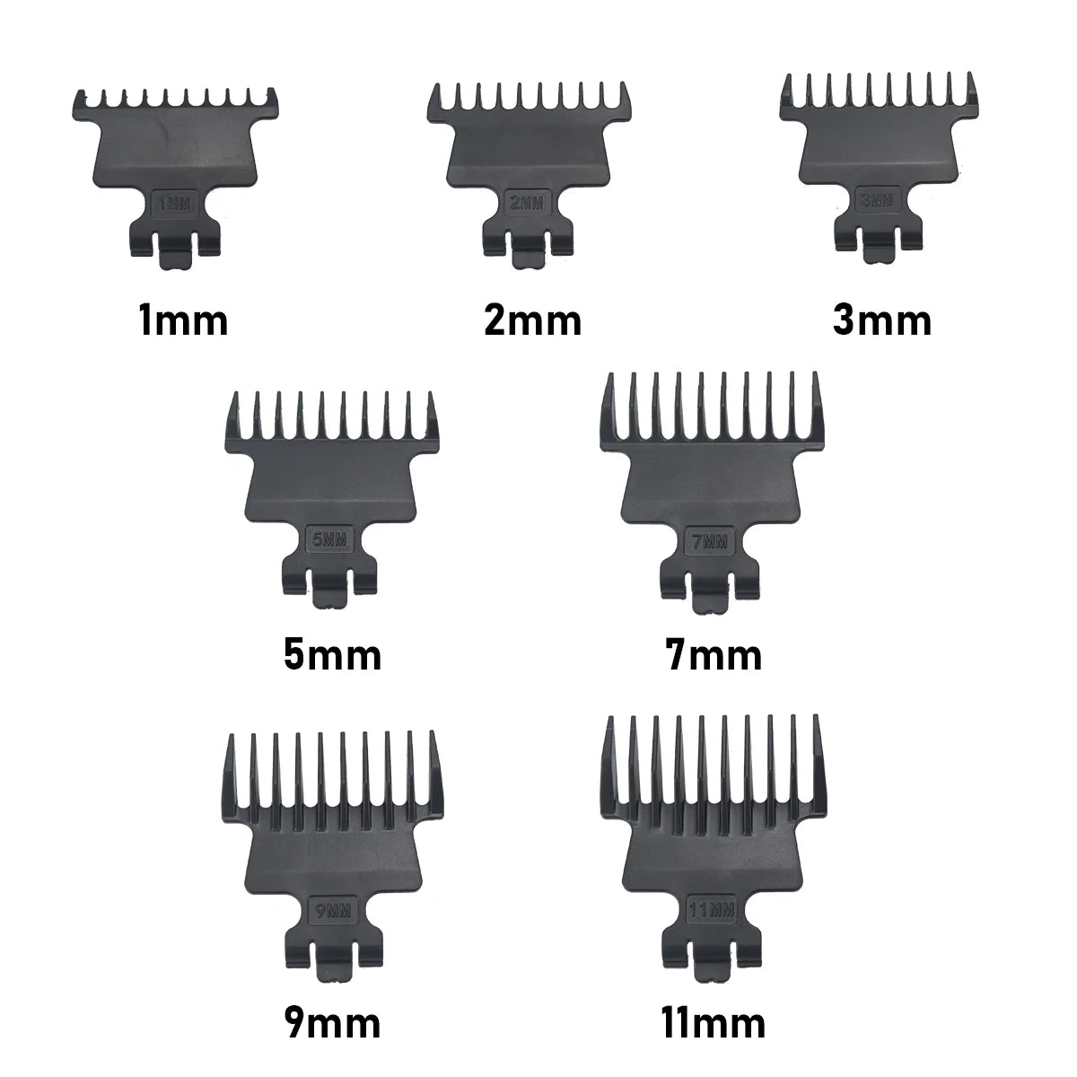 For Kemei KM-2299 1 2 3 5 7 9 11mm Professional Hair Trimmer Limit Comb Guards Hairdresser Hair Cutting Guide Barber Accesories