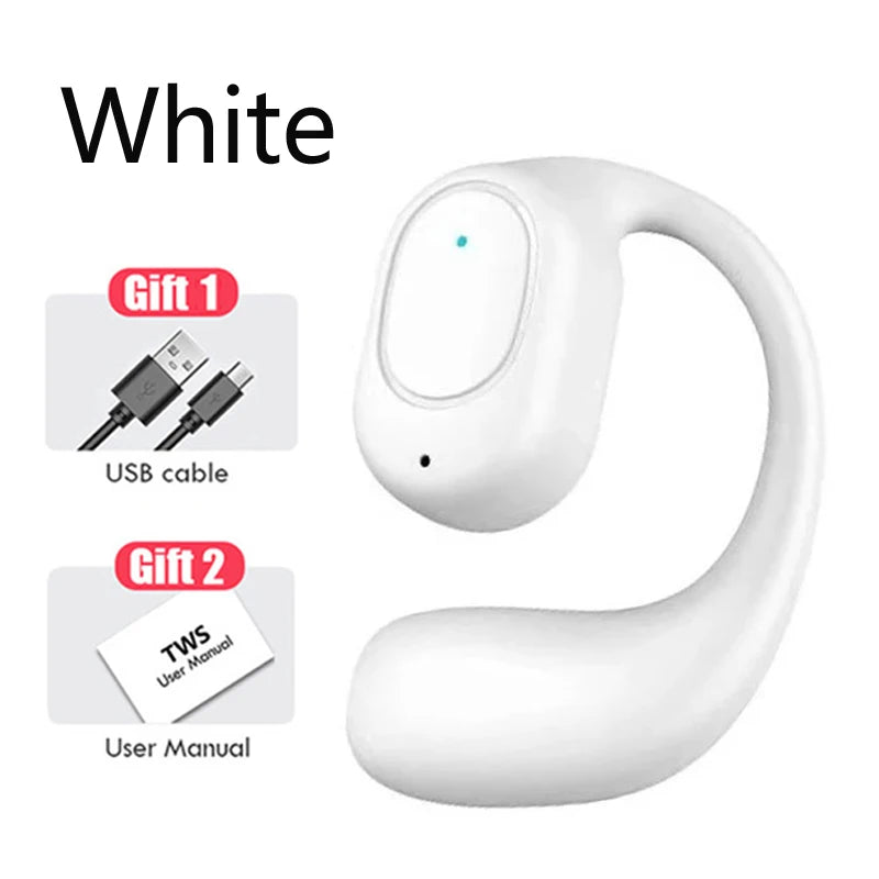 Auriculares inalámbricos Bluetooth con micrófono de conducción ósea, manos libres, con cancelación de ruido para conducir Audifonos