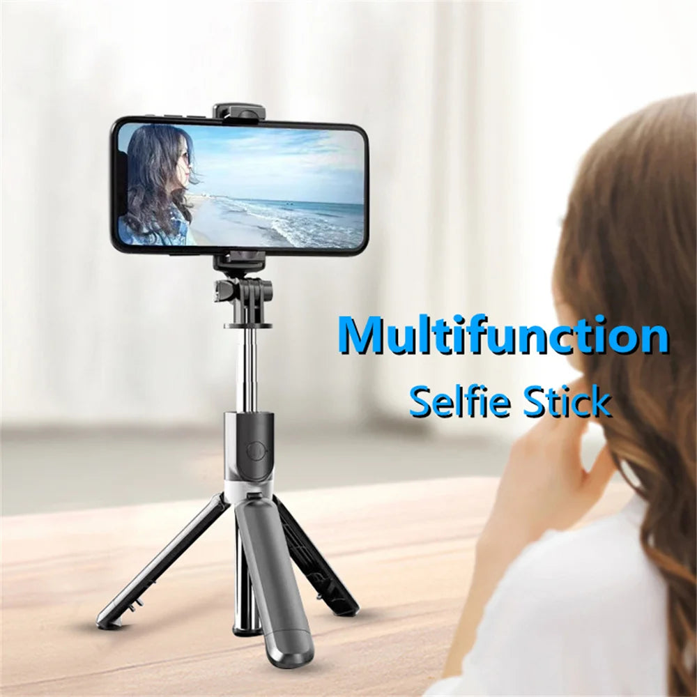 BSLIUFANG Wireless Bluetooth Selfie Stick tripod monopod stand Phone holder for Outdoor travel 3 IN 1
