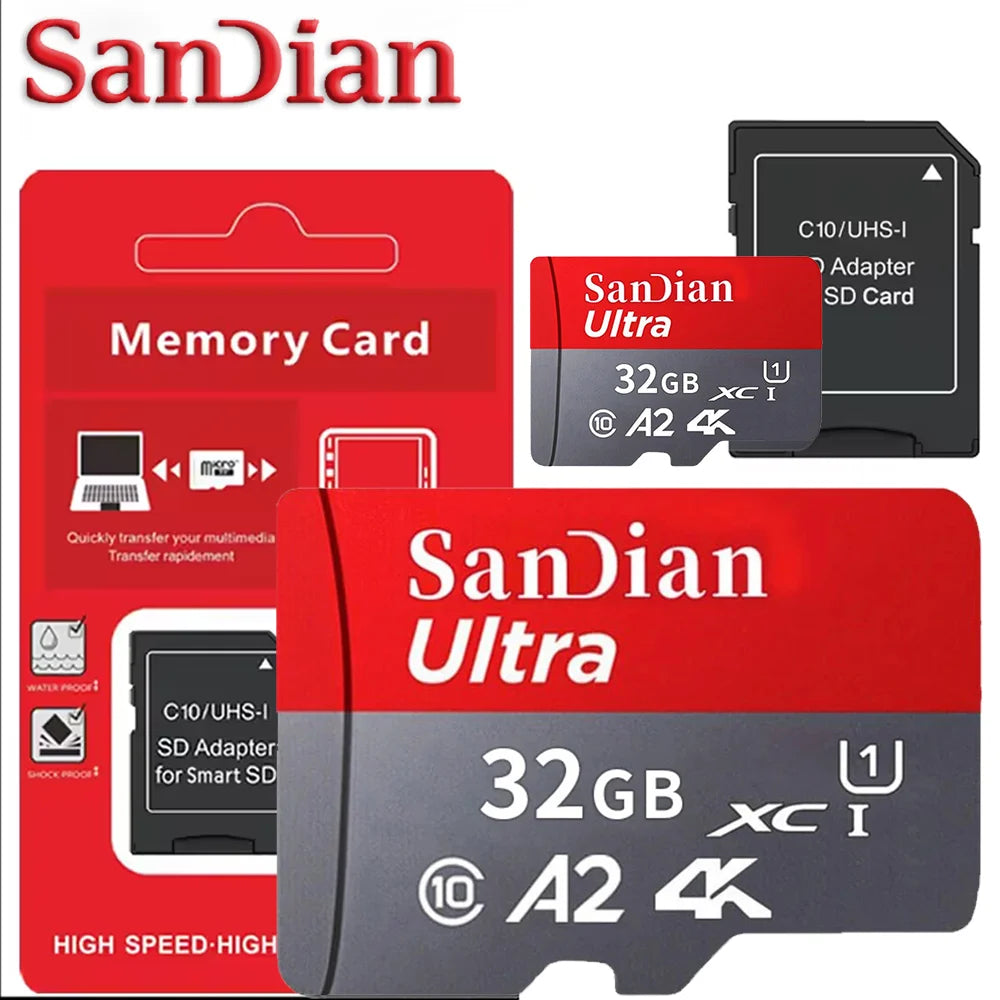 512GB 256GB 128GB 64GB 32GB  SD Card Memory Card Micro TF SD High Speed U3 V30 A2 Mirrorless Camera 8K Video Recording