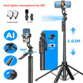 New upgrade Selfie Tripod Gimbal Stabilizer For Smartphone Bluetooth Remote Intelligent AI Follow-Up Anti Shake Pan Tilt