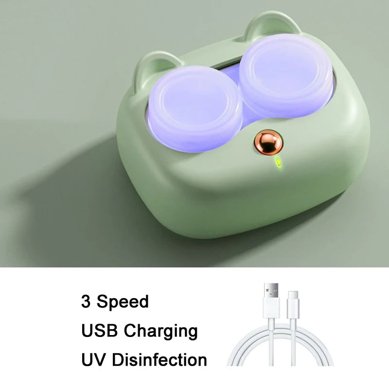 New Ultrasonic Contact Lenses Cleaner Removable Portable High Frequency Vibration Contact Lens Cleaning  For Contact Lens Care