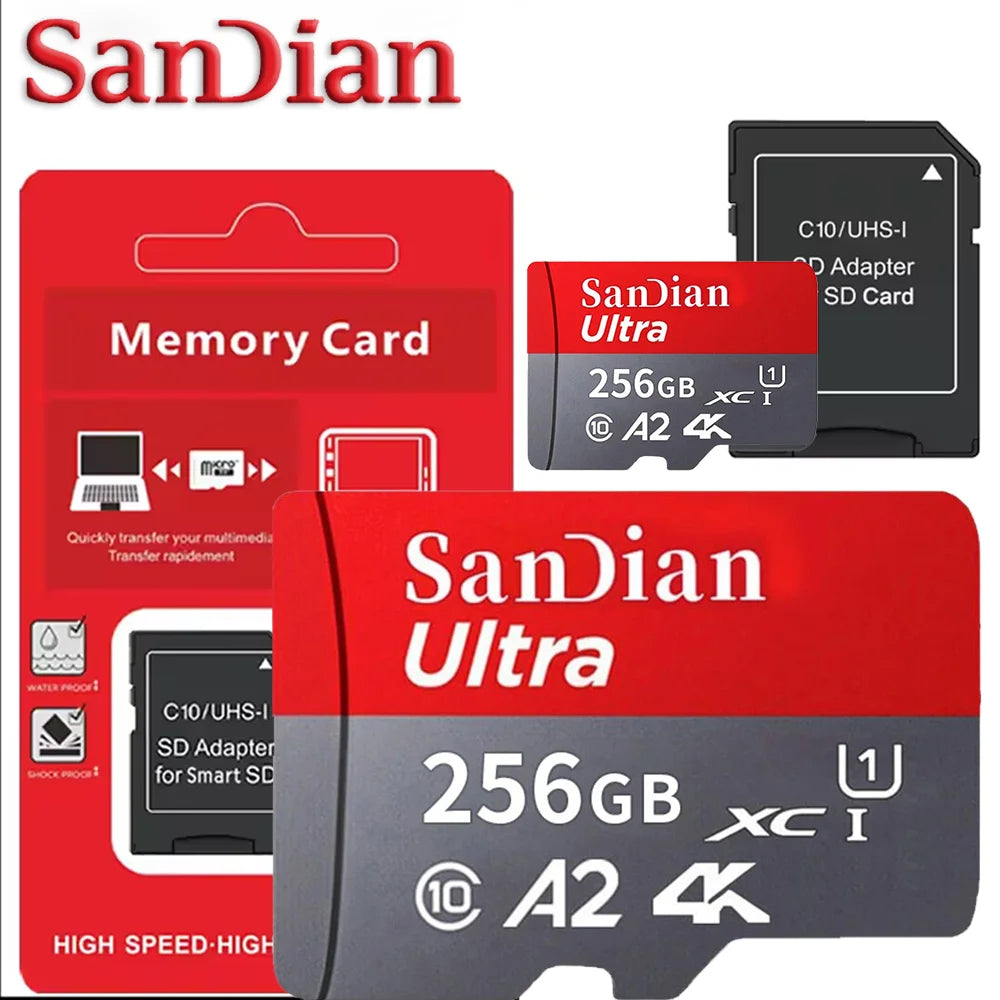 512GB 256GB 128GB 64GB 32GB  SD Card Memory Card Micro TF SD High Speed U3 V30 A2 Mirrorless Camera 8K Video Recording