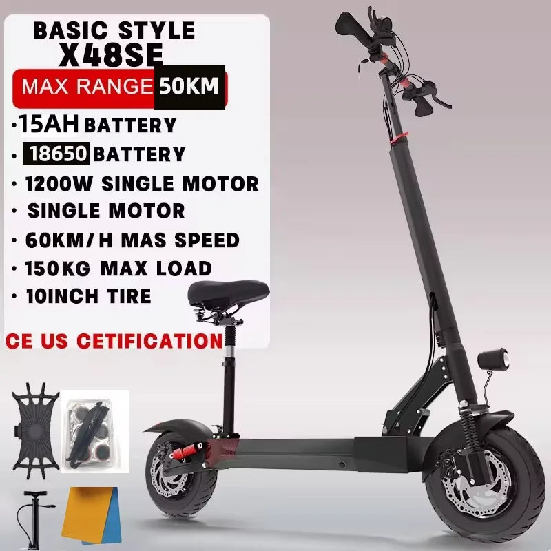 [8 modelos] Scooter eléctrico de 10/11 pulgadas 48V-72V 1000W-6000W 50-85km/h Rápido E Scooter Todoterreno Patinete Eléctrico Plegable para Adultos