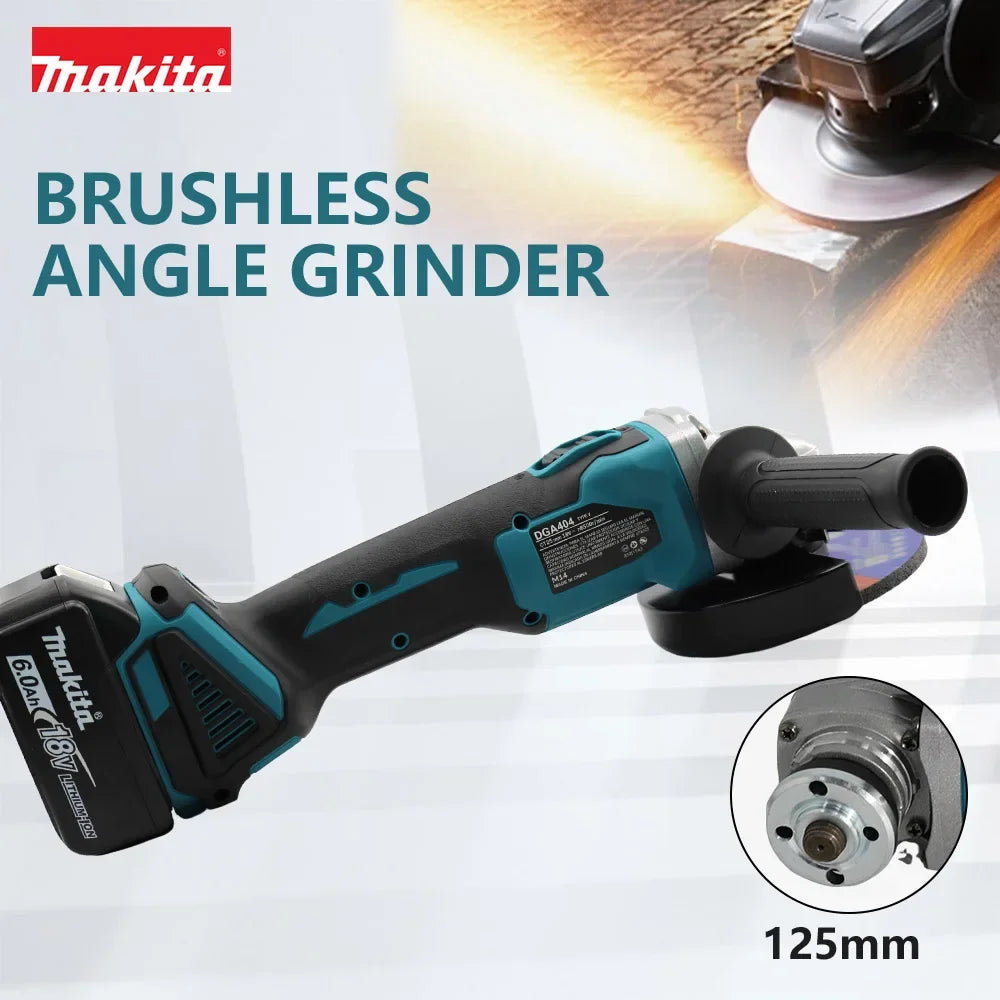 Original Makita DGA404 Brushless Angle Grinder Polishing Cutting Machine Cordless Angle Grinder Tool For Makita 18V Battery pin