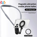 Portable Magnetic Neck Halter Mobile Phone Holder For IPhone 16 15 14 13 For Huawei For Samsung FOR Xiaomi Selfie Stand Bracket