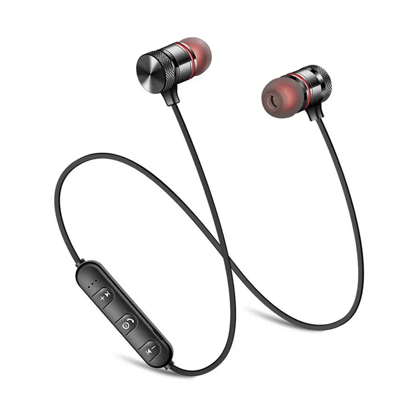 Auriculares inalámbricos Bluetooth con banda para el cuello, monitor intrauditivo con micrófono, batería de larga duración, auriculares de alta calidad para deporte