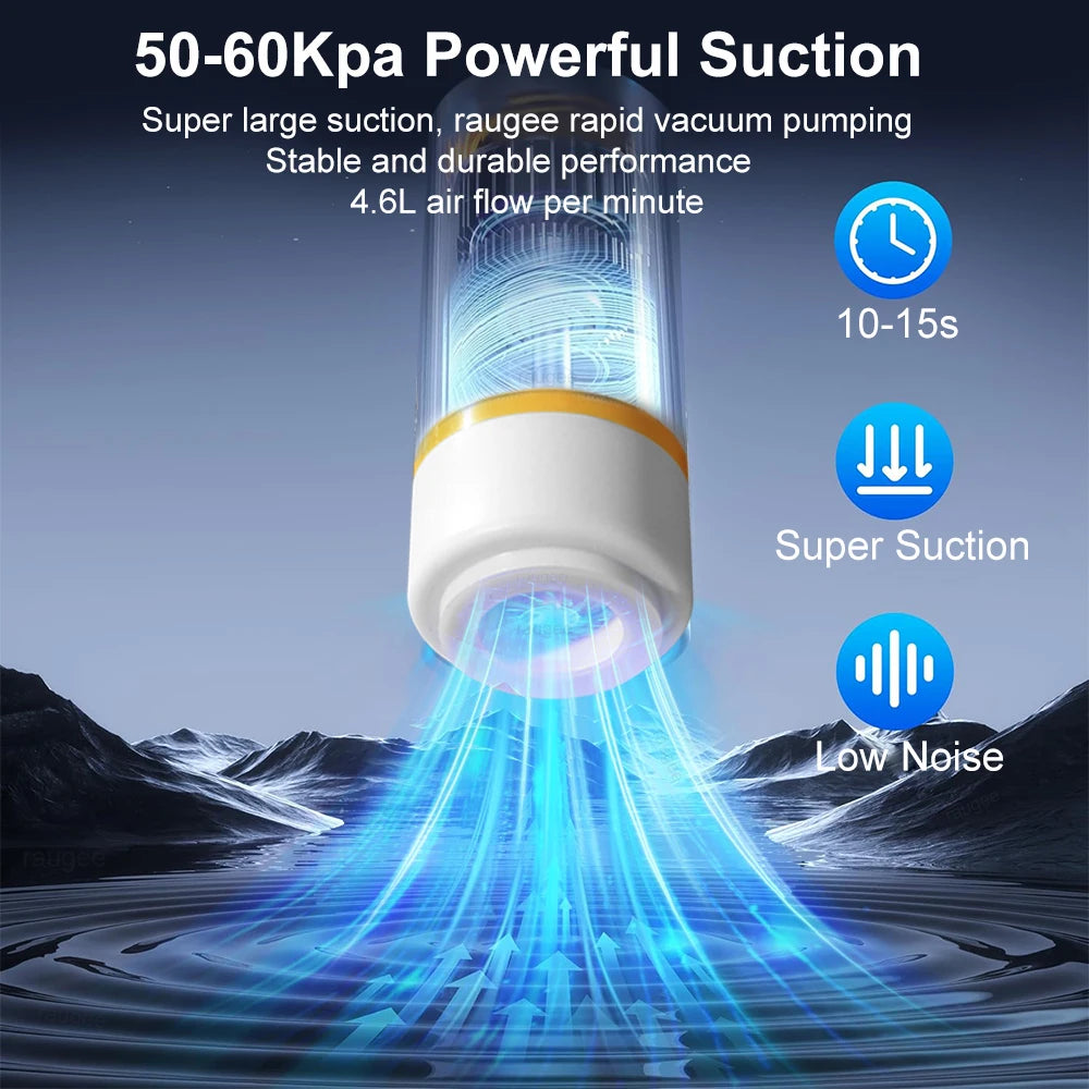 Mini Vacuum Air Pump USB Rechargeable Automatic Vacuum Compression Machine for Food Preservation Storage Bag Electric Air Pump